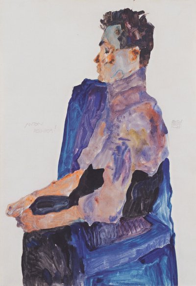 Portrait of Anton Peschka by Egon Schiele
